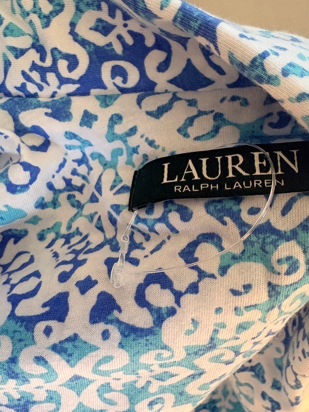 NWT Lauren Ralph Lauren Blue Medallion Cotton Sleep Shirt Nightgown Medium - Picture 16 of 17